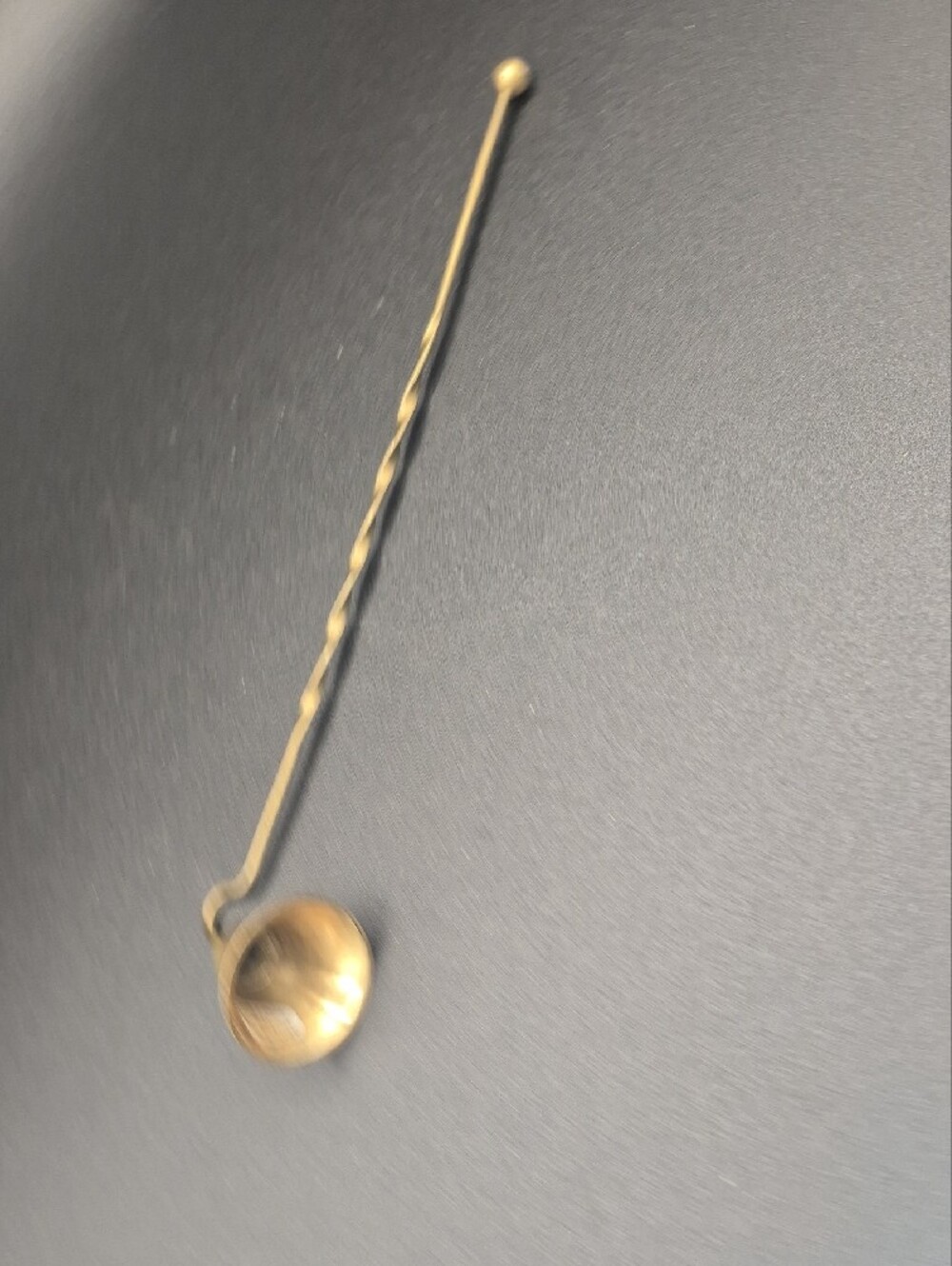 Antique-Style Brass Candle Snuffer with Twisted Handle - Picture 3 of 4